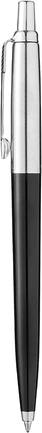 Parker Jotter London Standard Black Retractable Ballpoint Pen, Blue Ink, 10/Pack