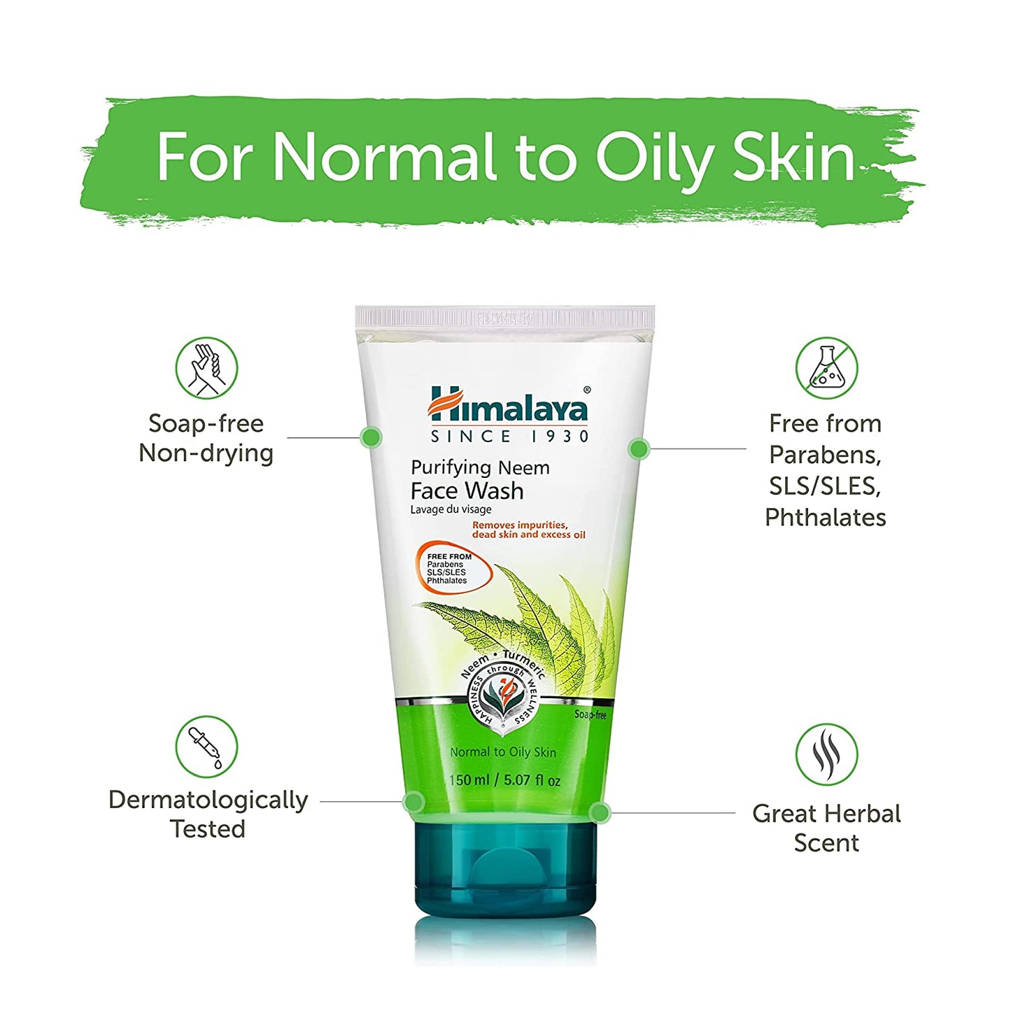 Himalaya Purifying Neem Face Wash 150ml (Pack of 2)