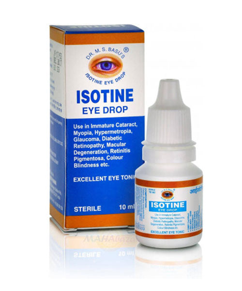 Isotine eyedrop for Color Blinness myopia vial glucoma 10ml (Pack of 12)