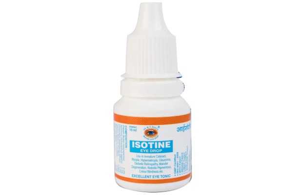 Isotine eyedrop for Color Blinness myopia vial glucoma 10ml (Pack of 12)