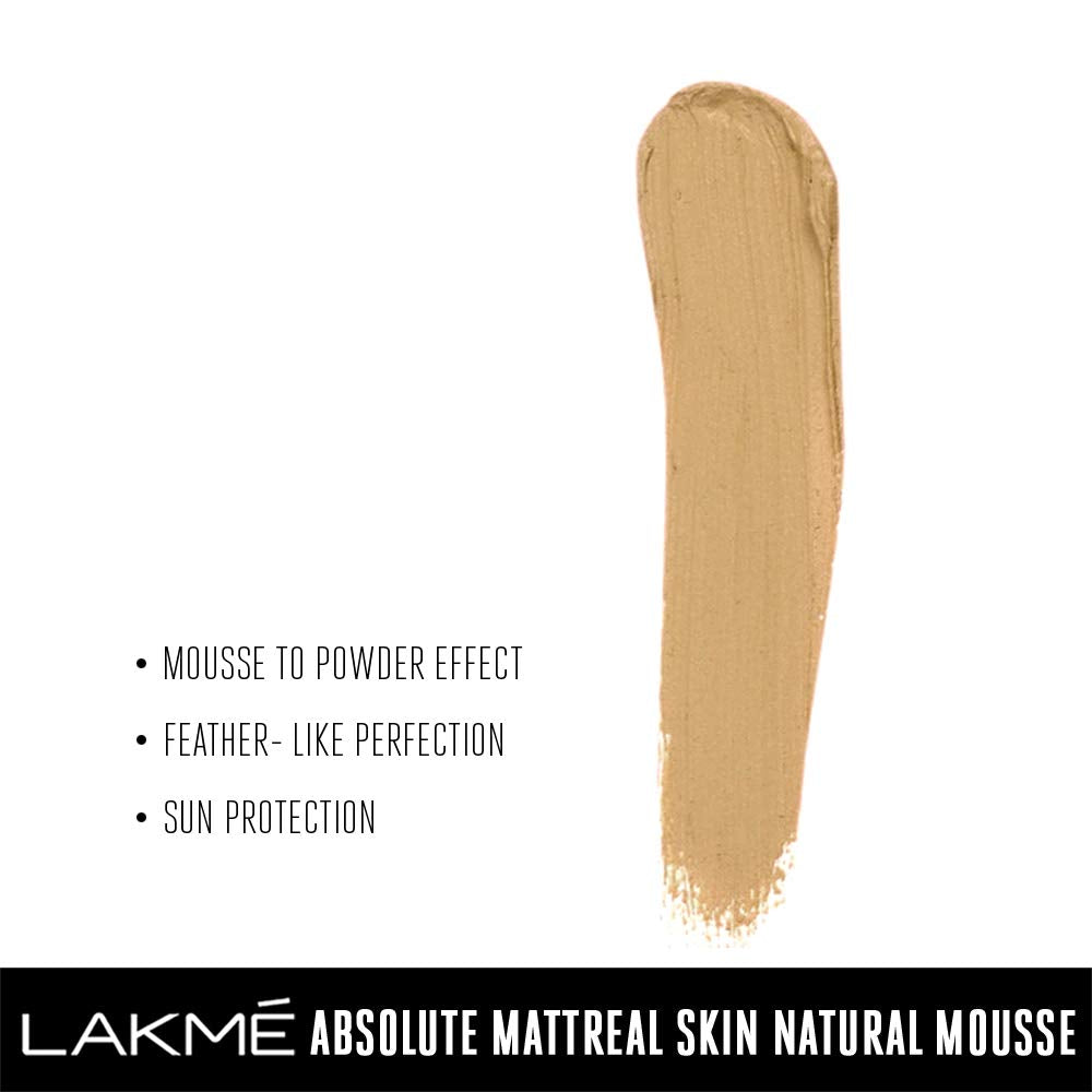 Lakme Absolute Skin Natural Mousse Ivory Fair 01 with SPF, 25g (Pack of 2)